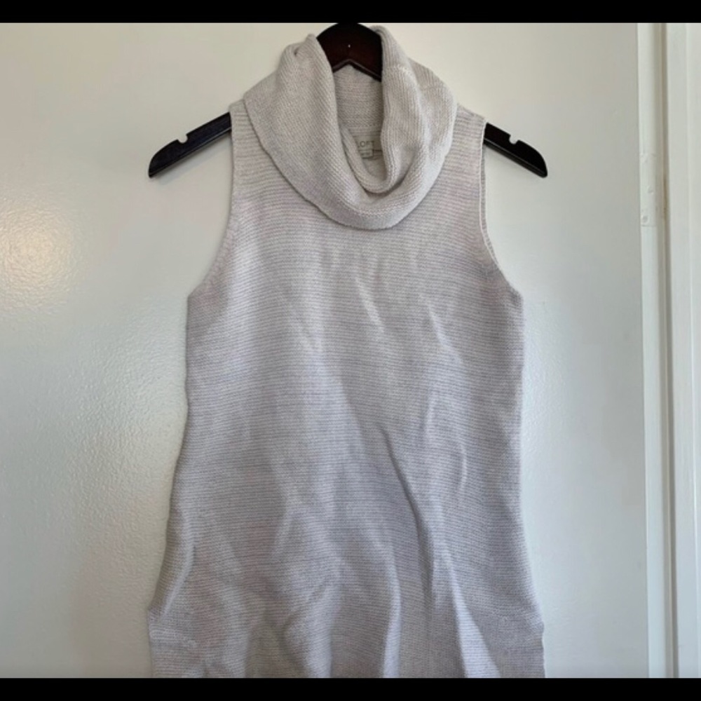 LOFT cowl neck sleeveless sweater